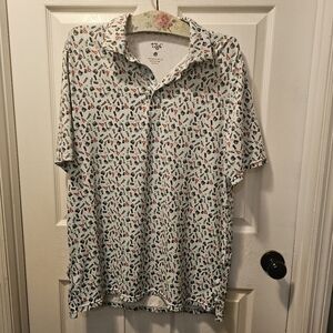 1764 Golf Polo Mens Lobster Beer Sky Blue Golfing Shirt